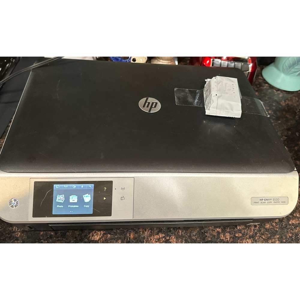 HP ENVY 5530 All-In-One Inkjet Printer W Cord And Ink Package It Works!